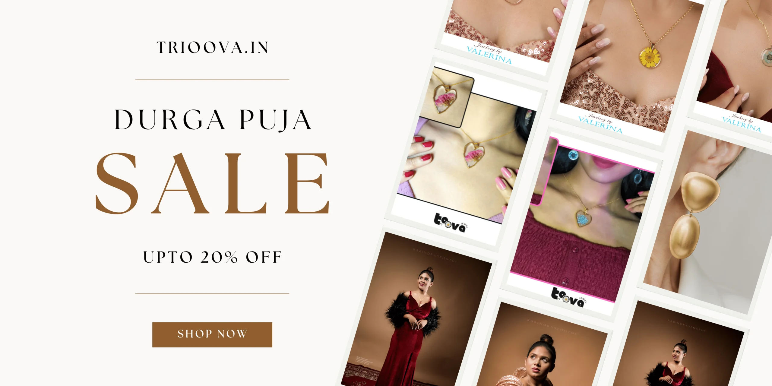 Beige Minimalist Mother's Day Sale Promotional Banner