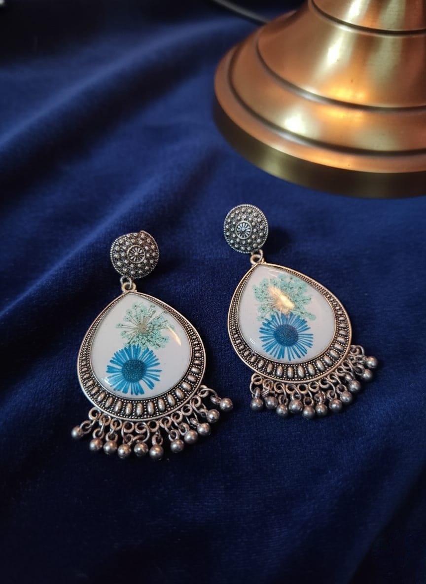 Handmade Resin Earrings with Golden Frame & Floral Design – Trioova Jewelry (Copy) (Copy) (Copy)